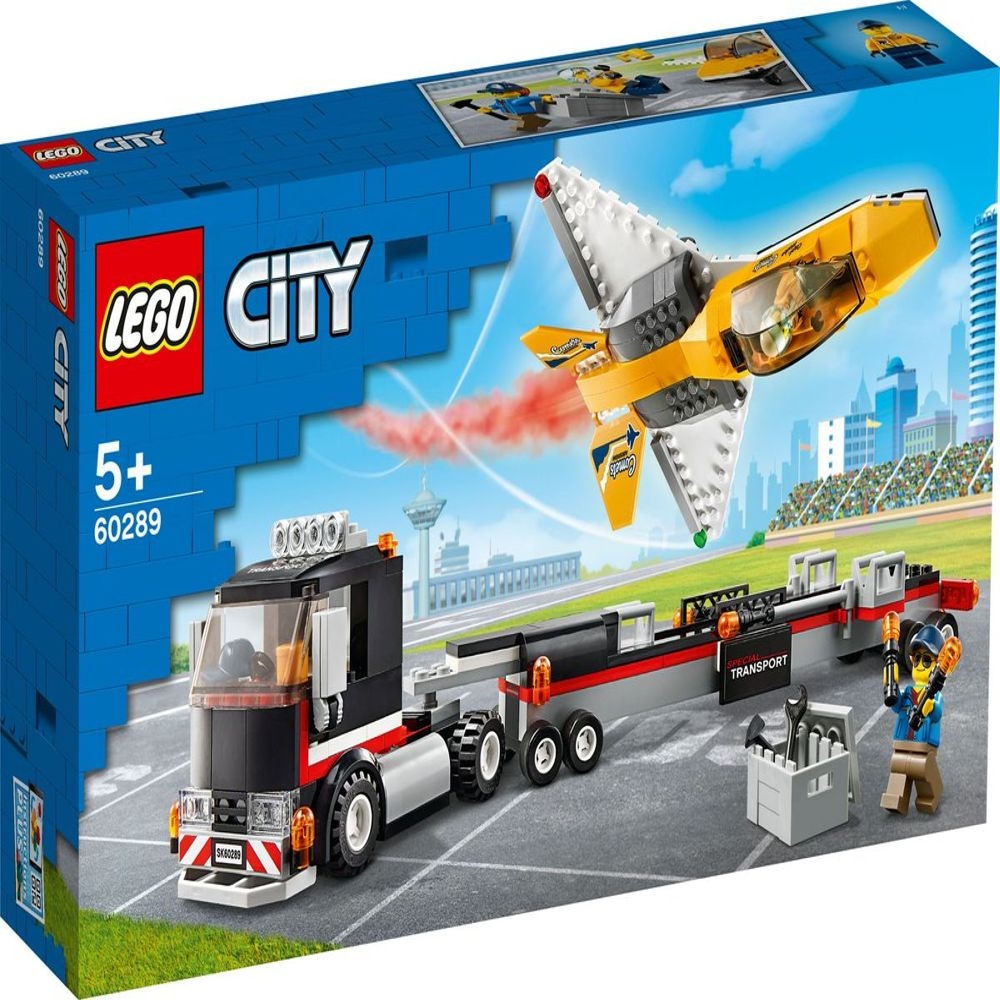 Lab kronblad Uundgåelig LEGO CITY Luftshowjet-transporter 60289