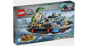 LEGO Jurassic world Baryonyx-dinosaurflugt i båd 76942
